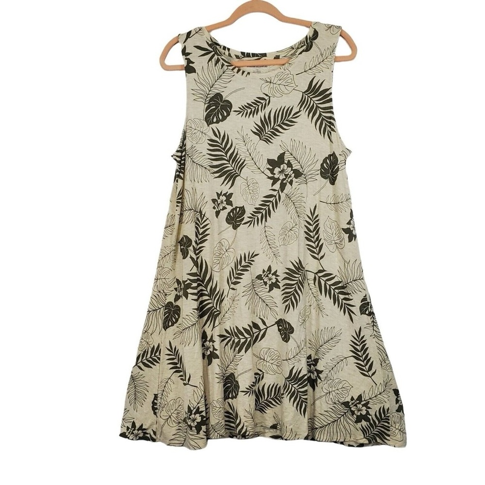 Amazon Essentials grey and green Floral Dress